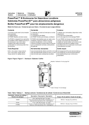 PowerPacT B Enclosures for Hazardous Locations Installation 